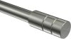 Endstücke Caras (Rillenzylinder) Edelstahl-Optik für Gardinenstangen 16 mm Ø (2 Stück) 