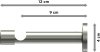 Träger Sinux Edelstahl-Optik 1-läufig 8 cm für Gardinenstangen 16 mm Ø 