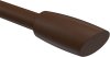 Endstücke Etta (Ellipse / Schräge) Nussbaum lackiert für Gardinenstangen 20 mm Ø (2 Stück) 