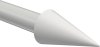 Endstücke Siveo (Kegel) Weiß lackiert für Gardinenstangen 20 mm Ø (2 Stück) 