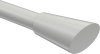 Endstücke Bento (Konus / Schräge) Weiß für Gardinenstangen 20 mm Ø (2 Stück) 