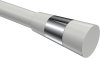 Endstücke Tanara (Konus) Weiß / Chrom für Gardinenstangen 20 mm Ø (2 Stück) 