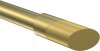 Endstücke Verano (Schräge) Messing-Optik / Satin-Gold für Gardinenstangen 20 mm Ø (2 Stück) 