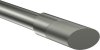 Endstücke Verano (Schräge) Edelstahl-Optik / Satin-Silber für Gardinenstangen 20 mm Ø (2 Stück) 