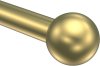 Endstücke Luino (Kugel) Messing-Optik für Gardinenstangen 20 mm Ø (2 Stück) 