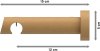 Träger Talent Buche lackiert 1-läufig 12 cm für Innenlaufstangen 20 mm Ø 