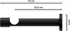 Träger Prestige Schwarz 1-läufig 10,5 cm für Gardinenstangen 20 mm Ø 