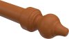 Endstücke Rondo (Rillenform) Kirschbaum lackiert für Gardinenstangen 28 mm Ø (2 Stück) 