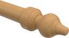Endstücke Rondo (Rillenform) Buche lackiert für Gardinenstangen 28 mm Ø (2 Stück) 