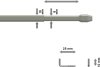 Vitragestangen Metall / Kunststoff Geno Silbergrau (2 Stück) ausziehbar 30-50 cm