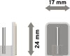 Klebehaken Glasklar für Vitragestangen (4 Stück) 