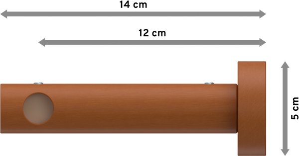 Gardinenstange Holz 16 mm Ø ADRIAN - Pin Kirschbaum lackiert