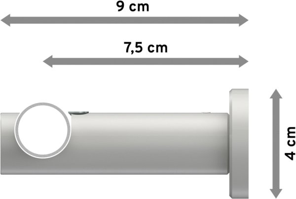 Gardinenstange Metall 20 mm Ø PLATON - Mavell Schwarz