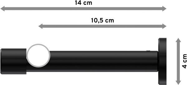 Gardinenstange Metall 20 mm Ø PRESTIGE - Santo Schwarz