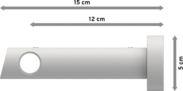 Gardinenstange Metall / Holz 20 mm Ø TALENA - Feta Schwarz / Weiß lackiert