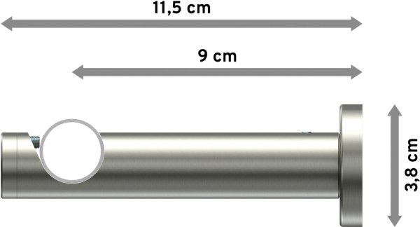 Gardinenstange Edelstahl 20 mm Ø PERFECTA - Santo