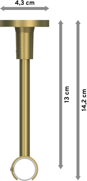 Gardinenstange Messing-Optik 20 mm Ø SONETTE - Santo