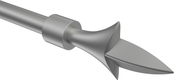 Endstücke Lily (Lilie) Silbergrau für Gardinenstangen ausziehbar 16/13 mm Ø (2 Stück)