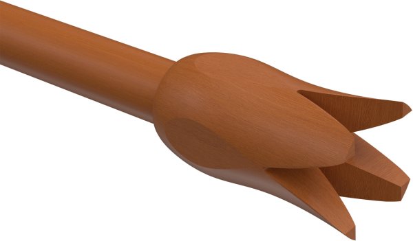 Endstücke Flower (Blume) Kirschbaum lackiert für Gardinenstangen 16 mm Ø (2 Stück)