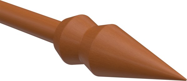 Endstücke Doman (Doppelkegel) Kirschbaum lackiert für Gardinenstangen 16 mm Ø (2 Stück)