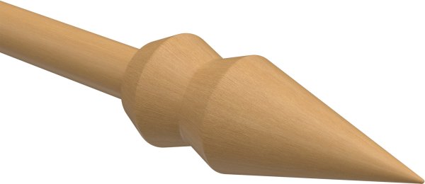 Endstücke Doman (Doppelkegel) Buche lackiert für Gardinenstangen 16 mm Ø (2 Stück)
