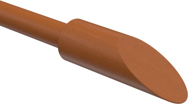Endstücke Franca (Schräge) Kirschbaum lackiert für Gardinenstangen 16 mm Ø (2 Stück)