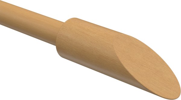 Endstücke Franca (Schräge) Buche lackiert für Gardinenstangen 16 mm Ø (2 Stück)