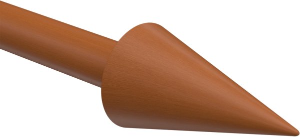 Endstücke Holly (Kegel) Kirschbaum lackiert für Gardinenstangen 16 mm Ø (2 Stück)