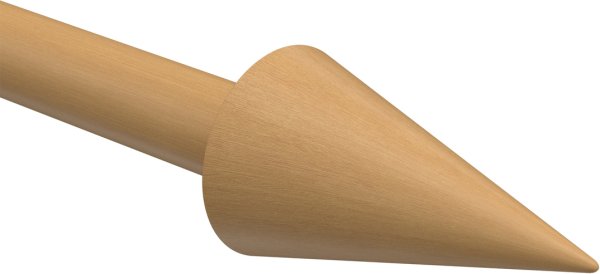 Endstücke Holly (Kegel) Buche lackiert für Gardinenstangen 16 mm Ø (2 Stück)