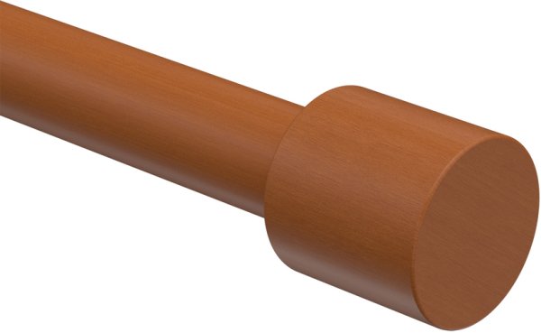 Endstücke Pin (Kappe) Kirschbaum lackiert für Gardinenstangen 16 mm Ø (2 Stück)