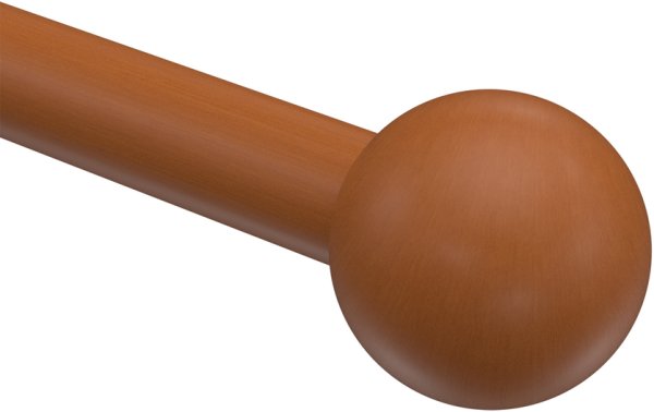 Endstücke Geo (Kugel) Kirschbaum lackiert für Gardinenstangen 16 mm Ø (2 Stück)