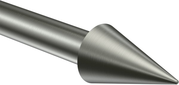 Endstücke Scarano (Kegel) Edelstahl-Optik für Gardinenstangen 16 mm Ø (2 Stück)
