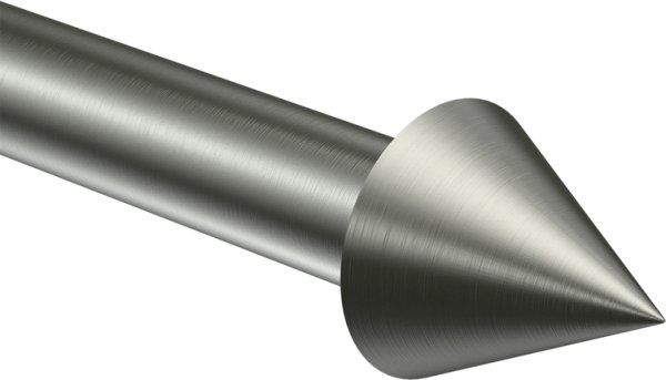 Endstücke Scarano (Kegel) Edelstahl für Gardinenstangen 16 mm Ø (2 Stück)