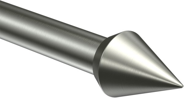 Endstücke Castello (Doppelkegel) Edelstahl für Gardinenstangen 16 mm Ø (2 Stück)
