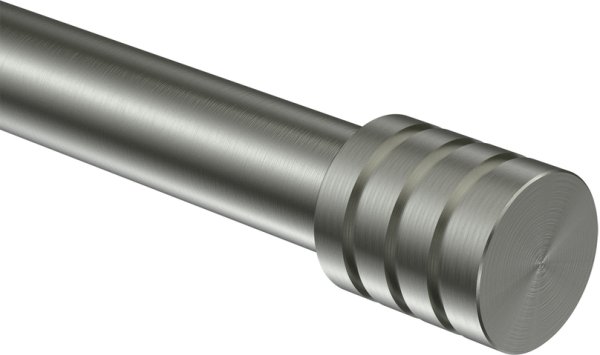 Endstücke Selma (Rillenkappe) Edelstahl für Gardinenstangen 16 mm Ø (2 Stück)