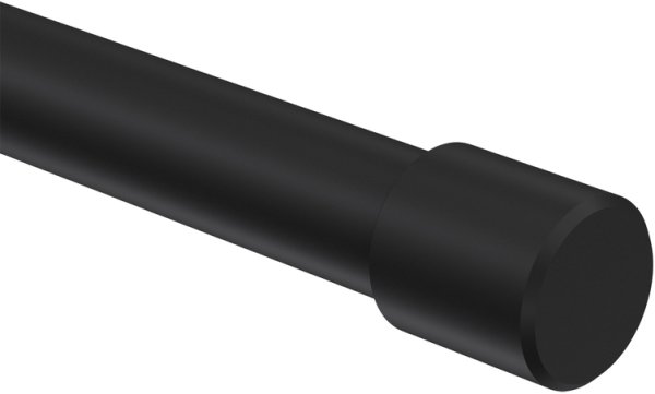 Endstücke Lucan (Kappe) Schwarz für Gardinenstangen 16 mm Ø (2 Stück)
