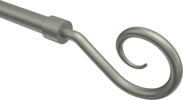 Endstücke Allegra (Spirale) Chrom matt für Gardinenstangen 16 mm Ø (2 Stück)