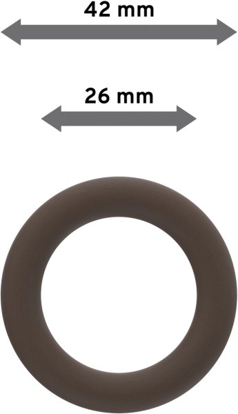 Ringe (Rundringe) Nussbaum lackiert Typ F16 für Gardinenstangen 16 mm Ø