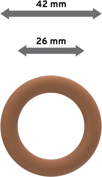 Ringe (Rundringe) Kirschbaum lackiert Typ F16 für Gardinenstangen 16 mm Ø