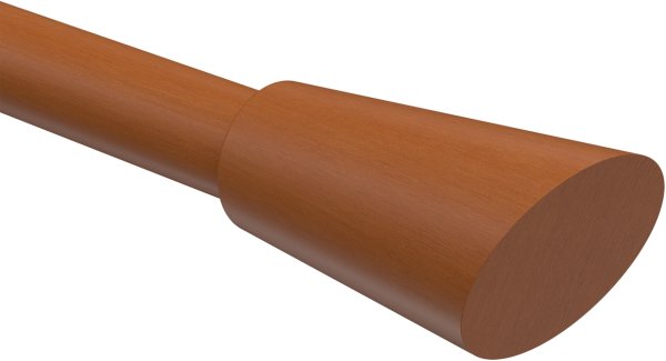 Endstücke Bero (Konus / Schräge) Kirschbaum lackiert für Gardinenstangen 20 mm Ø (2 Stück)