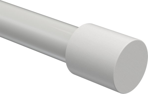 Endstücke Feta (Kappe) Weiß lackiert für Gardinenstangen 20 mm Ø (2 Stück)