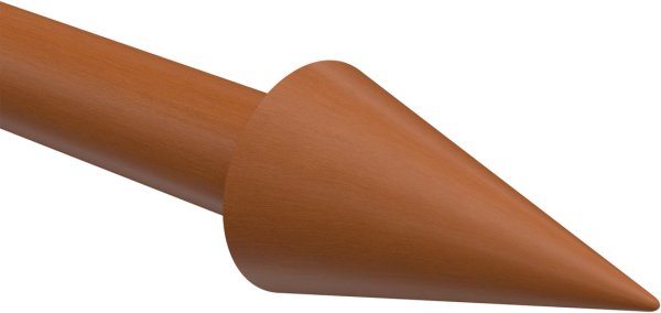Endstücke Siveo (Kegel) Kirschbaum lackiert für Gardinenstangen 20 mm Ø (2 Stück)