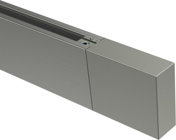 Endstücke Lox (Quader) Edelstahl-Optik für Innenlaufstangen 14x35 mm (2 Stück)