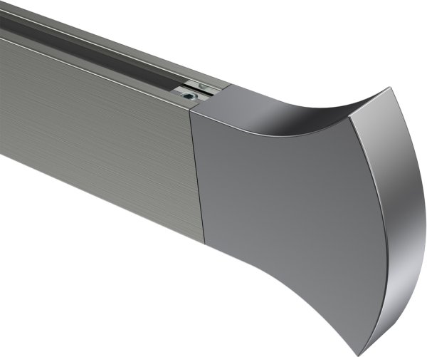 Endstücke Conex (Rundung) Chrom für Innenlaufstangen 14x35 mm (2 Stück)