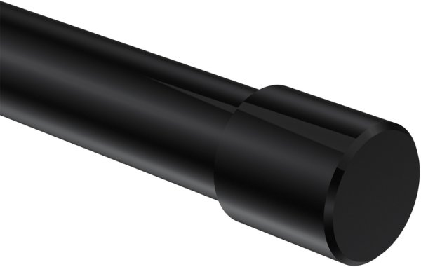 Endstücke Santo (Kappe) Schwarz für Gardinenstangen 20 mm Ø (2 Stück)