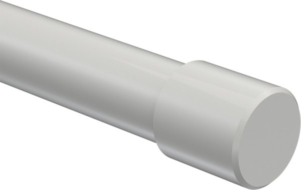 Endstücke Santo (Kappe) Weiß für Gardinenstangen 20 mm Ø (2 Stück)