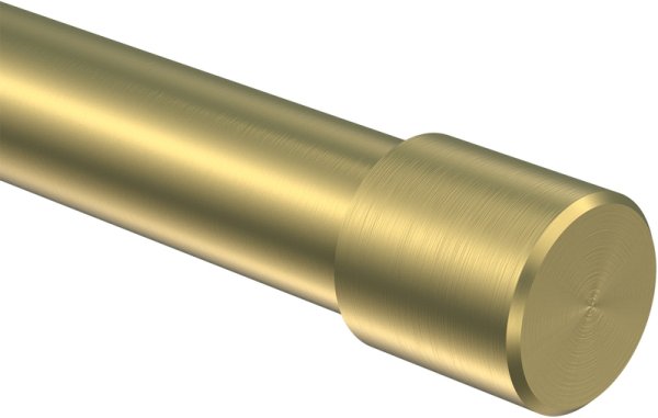 Endstücke Santo (Kappe) Messing-Optik für Gardinenstangen 20 mm Ø (2 Stück)