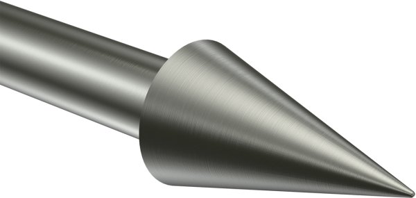 Endstücke Savio (Kegel) Edelstahl-Optik für Gardinenstangen 20 mm Ø (2 Stück)