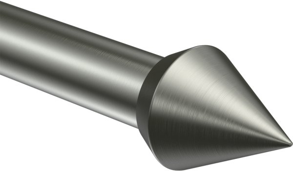 Endstücke Sirius (Doppelkegel) Edelstahl für Gardinenstangen 20 mm Ø (2 Stück)