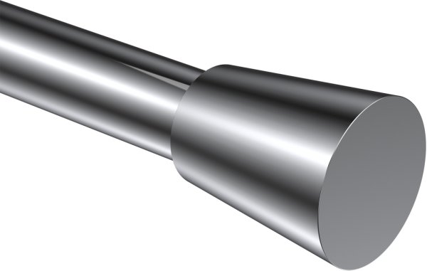 Endstücke Sitra (Konus) Chrom für Gardinenstangen 20 mm Ø (2 Stück)